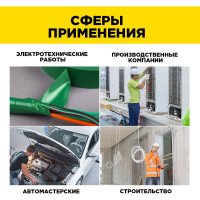 Профессиональная изолента AVIORA 165 мкм, ПВХ, 19 мм, 20 м, зеленая 305-034