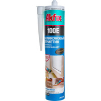Универсальный силиконовый герметик Akfix 100E прозрачный, 280 мл SA041