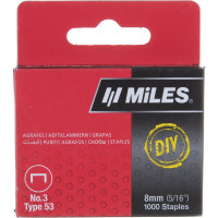 Скобы тип 53 (1000 шт; 8 мм) Miles N3-08-D