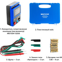 Измеритель сопротивления изоляции-мегаомметр МЕГЕОН 13200 к0000011555