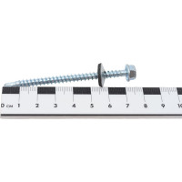 Кровельный саморез Качественный КРЕПЕЖ цинк, 4.8х70 мм, 75 шт 0500177 КЧ