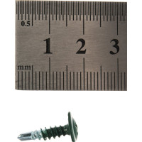 Прессшайба Качественный КРЕПЕЖ 4.2х16 мм, зеленый мох RAL 6005, сверло, 250 шт 0300211 КЧ