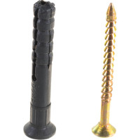 Дюбель-гвоздь с потайным бортиком крепежная техника 6х40, 150 шт 470810 БК