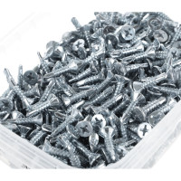 Оконный саморез Качественный КРЕПЕЖ 3.9х16 белый сверло 500 шт 0300085 КЧ