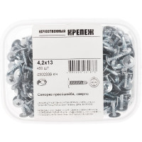 Прессшайба Качественный КРЕПЕЖ 4.2х13 мм, сверло, 450 шт 0300339 КЧ