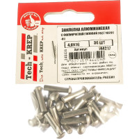 Алюминиевая заклепка с полукгруглой головой Tech-Krep 4,0х16 ГОСТ 10299-80 30 шт 144217