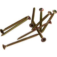 Шуруп для дерева Саморезик 4х60 универсальный потай, желтый цинк, Pz-2 400шт SYZ-4х60-400