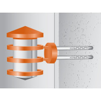 Нейлоновый распорный дюбель для сквозного монтажа с шурупом ЕВРОПАРТНЕР PNDS 8x120mm, 150 шт 86880