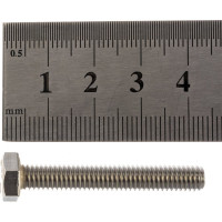 Болт с шестигранной головкой, с полной резьбой ЕВРОПАРТНЕР DIN 933 нержав. сталь, 6х40 мм, 4 шт. G2 3264 1