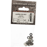 Кузовная шайба ЕВРОПАРТНЕР DIN 9021, M3, нержав. сталь, 20 шт. G2 1232 1