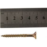 Шуруп Rusconnect CS 05045 с/нарез. д/дерева, потай, 5х45, 200 шт. Желтый цинк 310504