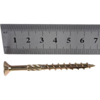 Шуруп Rusconnect CS 06070 с/нарез. д/дерева, потай, 6х70, 200 шт. Желтый цинк 310607