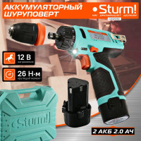 Аккумуляторная дрель-шуруповерт Sturm CD3212SC