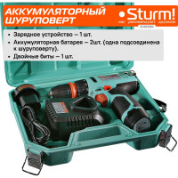 Аккумуляторная дрель-шуруповерт Sturm CD3212SC
