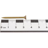 Потайной универсальный шуруп Метизный двор 3,0x35, желтый, 30 шт. 4690441018564