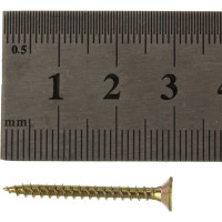 Потайной универсальный шуруп Метизный двор 3,0x30, желтый, 35 шт. 4607173900715