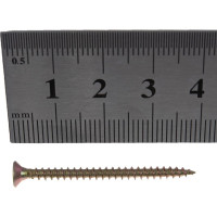 Потайной универсальный шуруп Метизный двор 3,0x45, желтый, 22 шт. 4690441018571