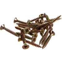 Потайной универсальный шуруп Метизный двор 3,5x25, желтый, 33 шт. 4607173900746