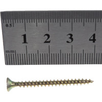 Потайной универсальный шуруп Метизный двор 3,5x40, желтый, 22 шт. 4607173900777