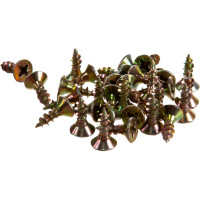 Потайной универсальный шуруп Метизный двор 4,0x12, желтый, 40 шт. 4690441018618