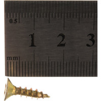 Потайной универсальный шуруп Метизный двор 4,0x16, желтый, 35 шт. 4607173900791