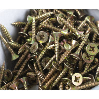 Потайной универсальный шуруп Метизный двор 6,0x30, желтый, 250 шт. 4607159063571