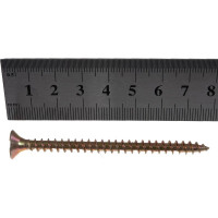 Потайной универсальный шуруп Метизный двор 6,0x80, желтый, 4 шт. 4607173901033