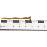 Потайной универсальный шуруп Метизный двор 4,0x50, желтый, 250 шт. 4607159063304