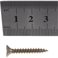 Потайной универсальный шуруп Метизный двор 4,5x30, желтый, 18 шт. 4607173900883