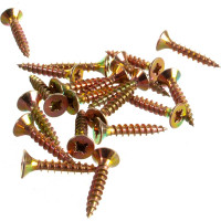 Потайной универсальный шуруп Метизный двор 4,5x25, желтый, 20 шт. 4690441018656