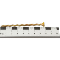 Потайной универсальный шуруп Метизный двор 5,0x80, желтый, 100 шт. 4607159063533