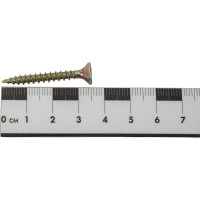 Потайной универсальный шуруп Метизный двор 4,5x35, желтый, 500 шт. 4607159063373