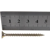 Потайной универсальный шуруп Метизный двор 4,5x50, желтый, 250 шт. 4607159063403