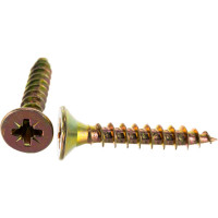 Потайной универсальный шуруп Метизный двор 5,0x30, желтый, 16 шт. 4690441018724