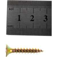 Потайной универсальный шуруп Метизный двор 5,0x30, желтый, 16 шт. 4690441018724