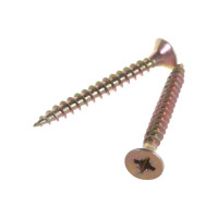 Потайной универсальный шуруп Метизный двор 5,0x45, желтый, 250 шт. 4607159063496