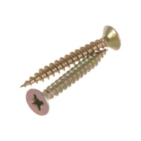 Потайной универсальный шуруп Метизный двор 5,0x40, желтый, 12 шт. 4607173900937