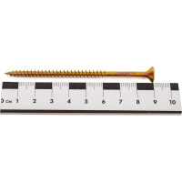 Потайной универсальный шуруп Метизный двор 5,0x90, желтый, 100 шт. 4607159063540