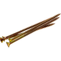 Потайной универсальный шуруп Метизный двор 5,0x90, желтый, 5 шт. 4690441018748