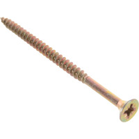 Потайной универсальный шуруп Метизный двор 6,0x100, желтый, 3 шт. 4607173901040