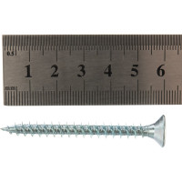 Потайной универсальный шуруп Метизный двор 6,0x60, оцинкованный, 100 шт. 4690441023018
