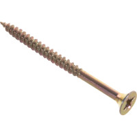 Потайной универсальный шуруп Метизный двор 6,0x80, желтый, 100 шт. 00206080