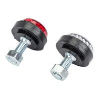 Декоративные болты для крепления номерного знака ГЛАВДОР GL-109 отражающие, красно-белые 4 шт. 50489