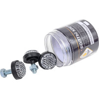 Декоративные болты для крепления номерного знака ГЛАВДОР GL-133 отражающие, белые 4 шт. 50546