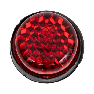 Катафот-саморез для номерного знака ГЛАВДОР GL-110 отражающий, красно-белый 4 шт. 50490