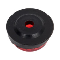 Катафот-саморез для номерного знака ГЛАВДОР GL-110 отражающий, красно-белый 4 шт. 50490