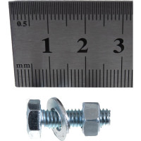 Пакет болт с гайкой и шайбой Метизный двор цинк м6х20мм 12 шт. 4607173901705