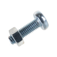 Пакет винт п/ц с гайкой и шайбой Метизный двор цинк м5х16мм 20 шт. 4607173901927