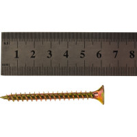 Потайной универсальный шуруп Метизный двор 6,0x60, желтый 6 шт. 4607173901019