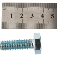 Болт Стройметиз М10х30 DIN 933, класс прочности 8.8, цинк уп. 20 шт. 3022034